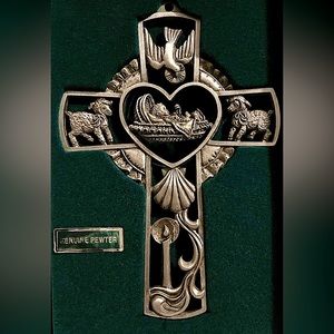 Christening cross ornament